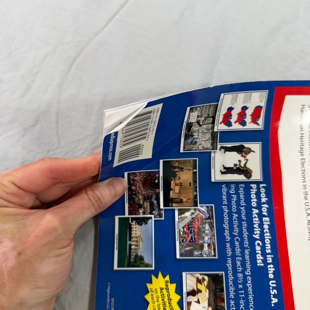 Edupress Hands-On Heritage Elections in the U.S.A. Activity Book Grades 3+